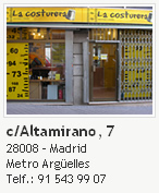 Tienda La Costurera en c/Altamirano 7, Madrid